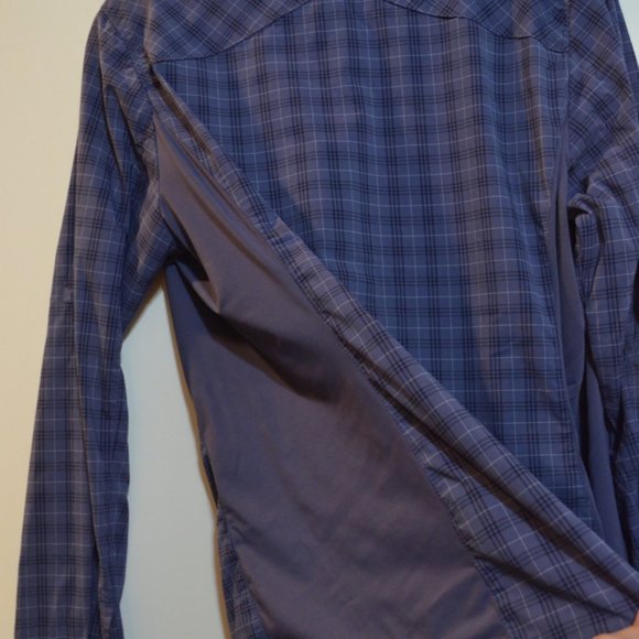 REI Nylon Spandex Long Sleeves Button Down Shirt Pockets Gray 12 - Picture 6 of 6